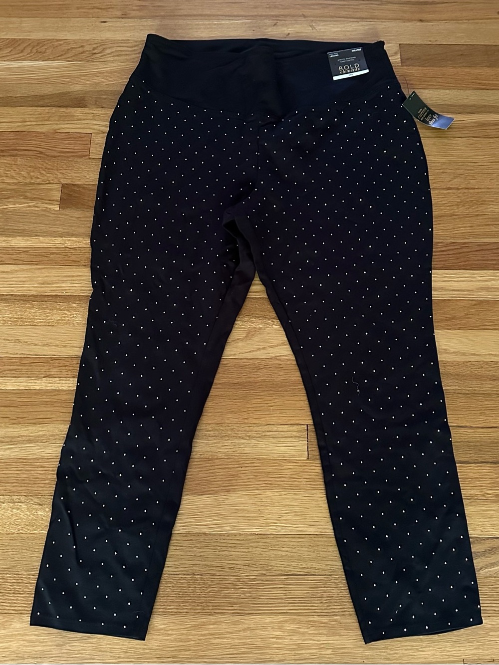 BOLD elements BLACK Leggings with SILVER Dot Embellishments